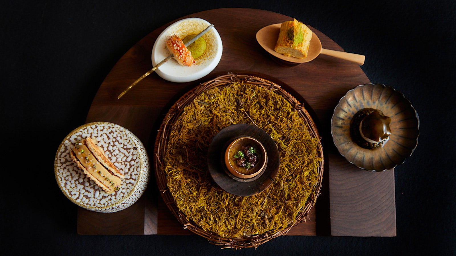 Several different plates at June in Nashville.